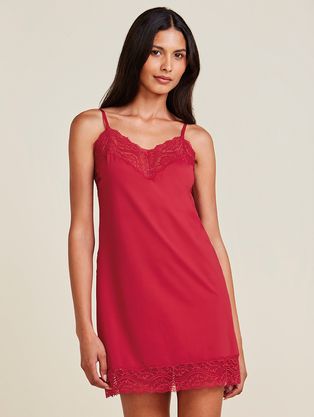 Camisola Alças Finas Em Renda E Microfibra Love Stories Vermelho Zaire