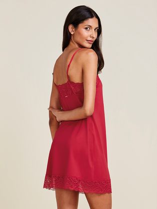 Camisola Alças Finas Em Renda E Microfibra Love Stories Vermelho Zaire