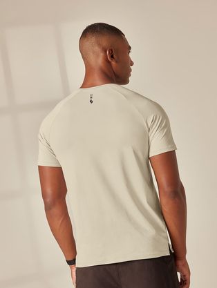 Camiseta Raglan Manga Curta Running Off White Lunar